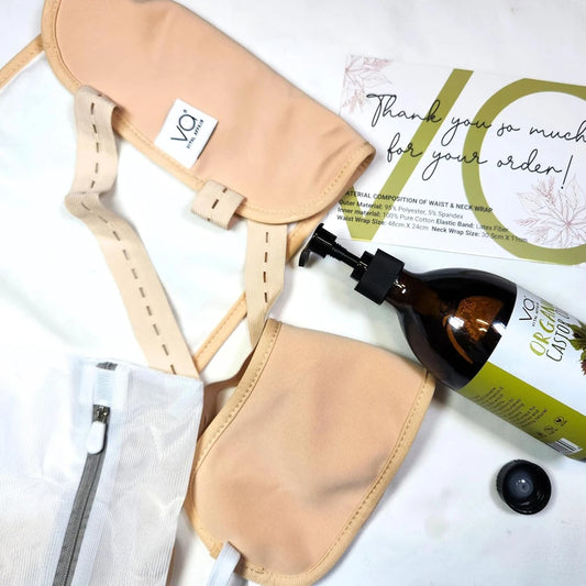 Vital Affair Organic Castor Oil with Wrap Pack Kit 6