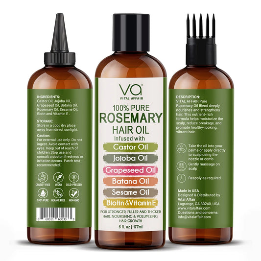 Vital affair Rosemary Hair oil blend label