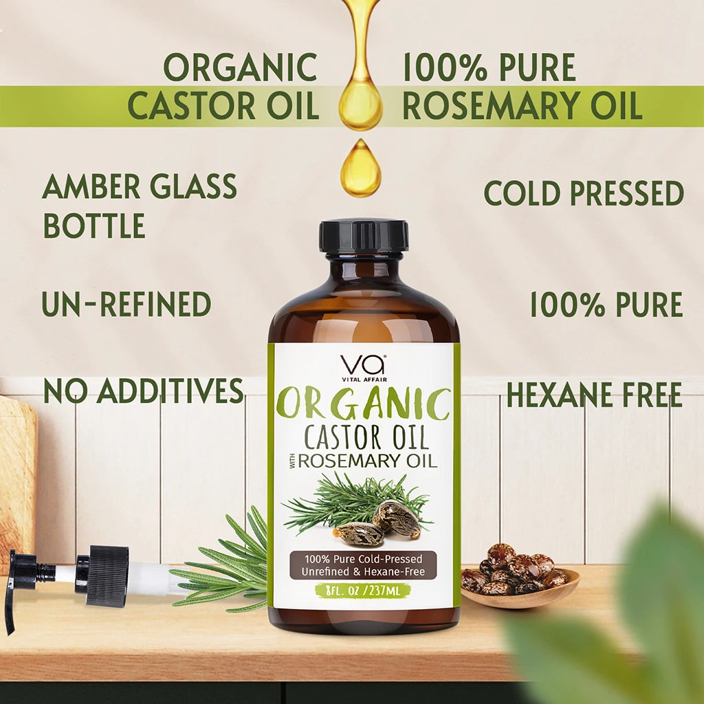 Castor Oil with rosemary oil  features