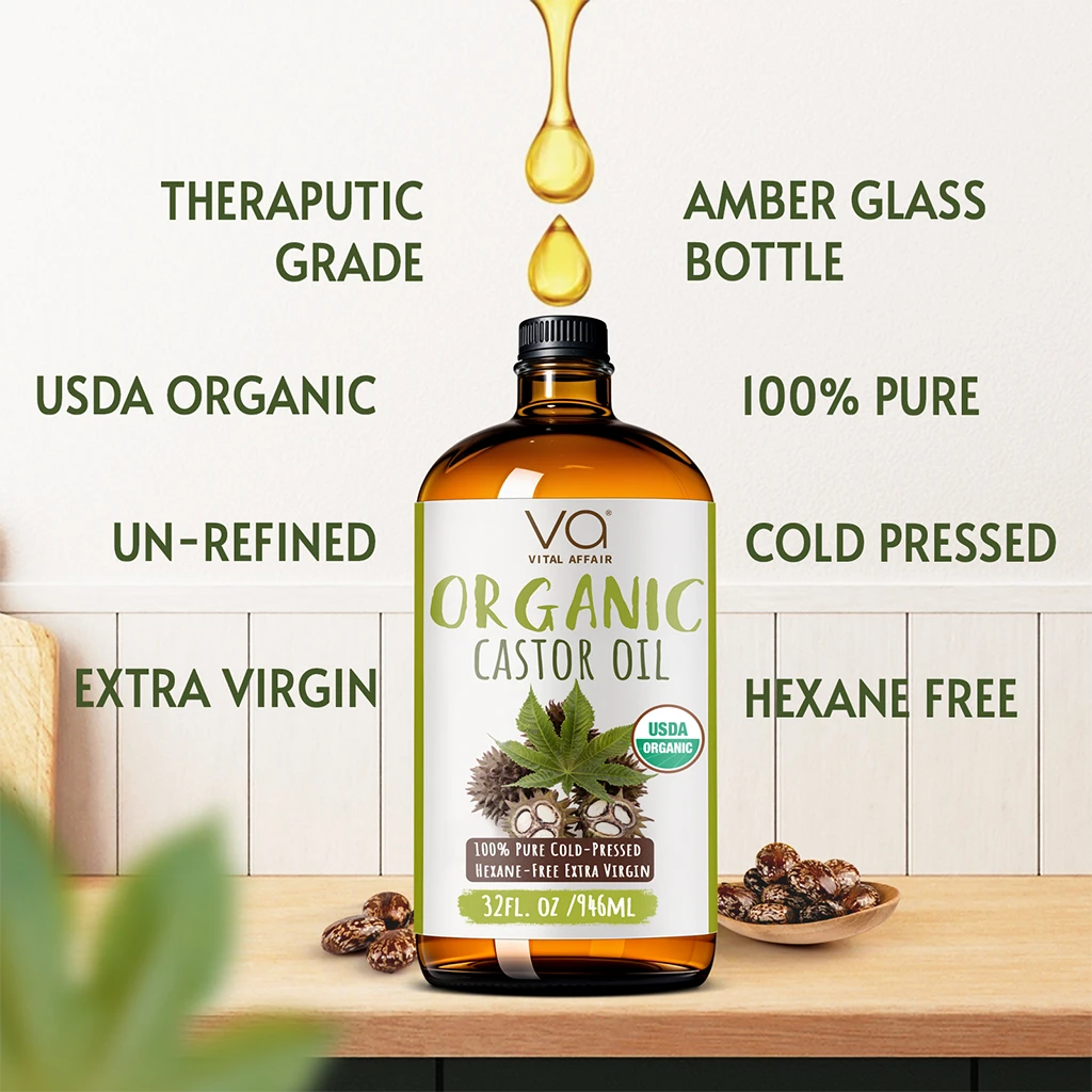 Castor Oil Organic Cold Pressed 32oz