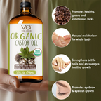 Castor Oil Organic Cold Pressed 32oz