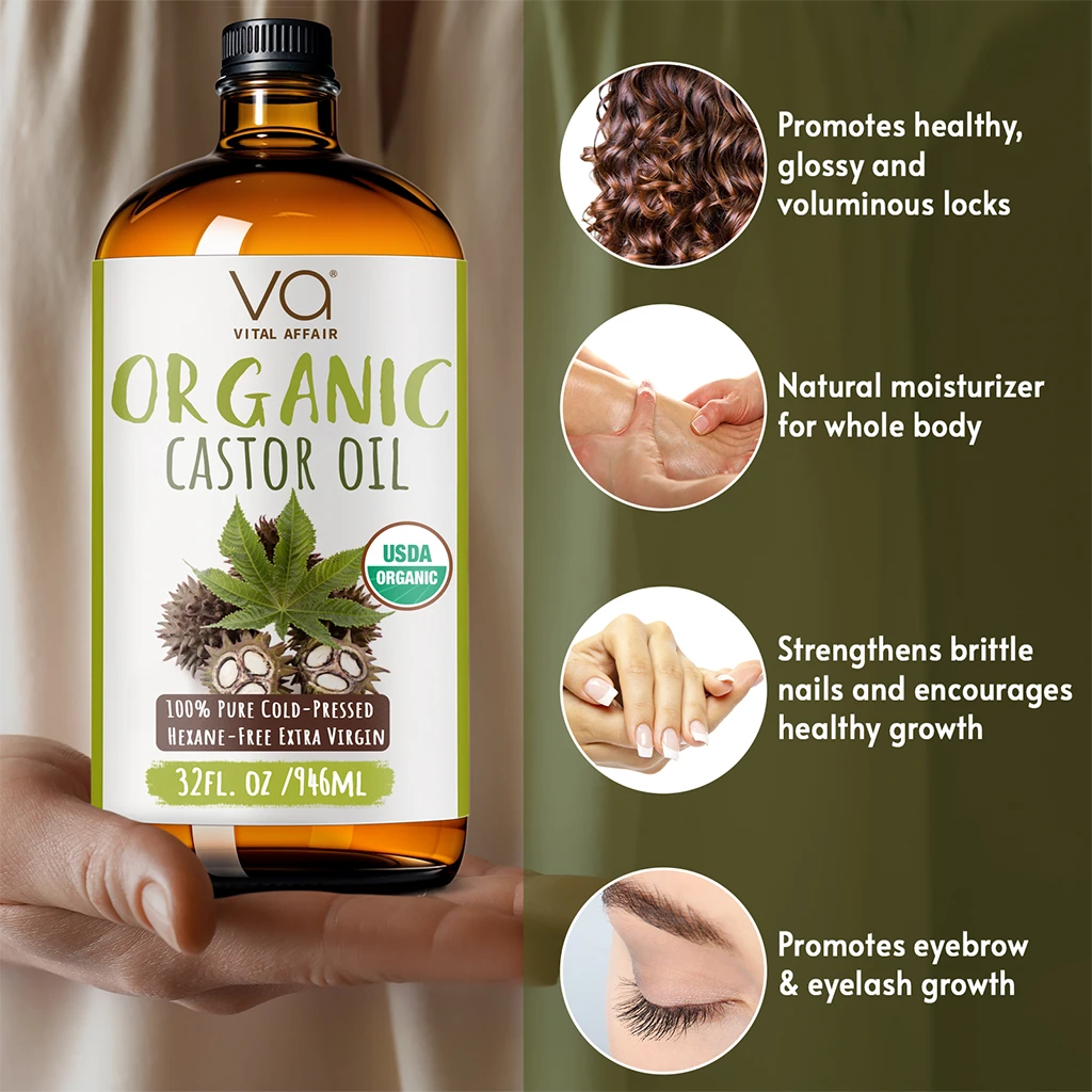 Castor Oil Organic Cold Pressed 32oz