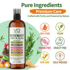 Rosemary Hair Oil for Hair & Scalp with Castor, Batana, Jojoba & Biotin – 16 oz
