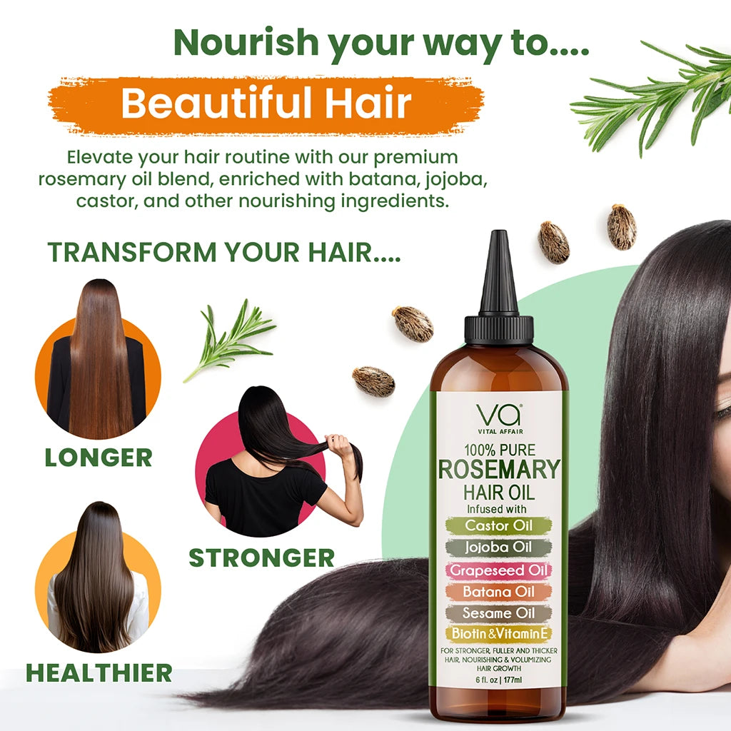 Vital affair Rosemary Hair oil blend for longer stronger and healthier hair