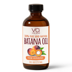 Bottle of Vital Affair Batana Oil with a label on a white background