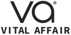 Black 'Vital Affair' logo on a white background