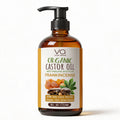 Bottle of Organic Castor Oil with Frankincense on a white background